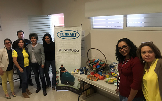 Tennant Mexico koordiniert eine Wohltätigkeitsaktion Tennant Mexico koordiniert eine Wohltätigkeitsaktion