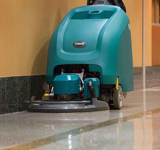 The B7 Battery Burnisher being used in a tight area. The B7 Battery Burnisher being used in a tight area.